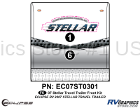 2 Piece 2007 Stellar Travel Trailer Front Graphics Kit