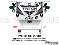 16 Piece 2018 Triton Fifth Wheel Front Graphics Kit