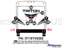 10 Piece 2018 Triton Fifth Wheel Rear Graphics Kit