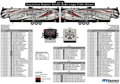 Keystone RV - Raptor - 2016 Raptor Fifth Wheel SILVER Side Logo Version