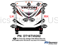 14 Piece 2016 Triton Fifth Wheel Rear Graphics Kit