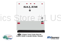 2 Piece 2013 Salem Travel Trailer Rear Graphics Kit