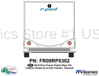 1 Piece 2009 RPOD Travel Trailer Rear Graphics Kit