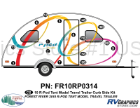 16 Piece 2010 RPOD Tent Travel Trailer Curbside Graphics Kit