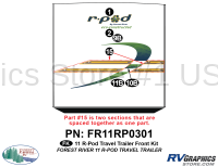 6 Piece 2011 RPOD Travel Trailer Front Graphics Kit