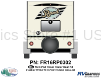 2 Piece 2015 RPOD Travel Trailer Rear Graphics Kit