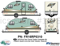 25 Piece 2015 RPOD Tent Travel Trailer Complete Graphics Kit