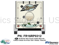 3 Piece 2015 RPOD Tent Travel Trailer Rear Graphics Kit
