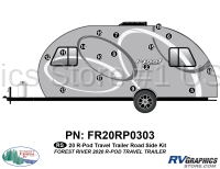 16 Piece 2020 rPOD Teardrop Travel Trailer Roadside Graphics Kit