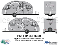 R-POD - 2019 rPOD Teardrop Travel Trailer - 38 Piece 2020 rPOD Teardrop Travel Trailer Complete Graphics Kit