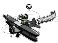 Flying Frog Decal