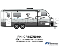 11 Piece 2015 Z-1 Small Travel Trailer Curbside Graphics Kit
