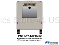 1 Piece 2014 Alpine FW Rear Graphics Kit