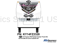 4 Piece 2014 Fuzion Fifth Wheel Partial Front Graphics Kit
