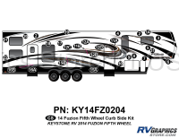28 Piece 2014 Fuzion Fifth Wheel Curbside Graphics Kit