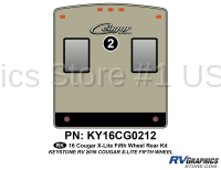 1 Piece 2016 Cougar X-Lite Fifth Wheel Rear Graphics Kit