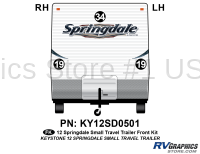 Springdale - 2012 Springdale Small TT-Travel Trailer - 3 Piece 2012 Springdale Small TT Front Graphics Kit