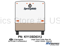 Springdale - 2013 Springdale Lg TT-Travel Trailer - 1 Piece 2013 Springdale Lg TT Rear Graphics Kit