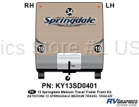 3 Piece 2013 Springdale Med TT Front Graphics Kit