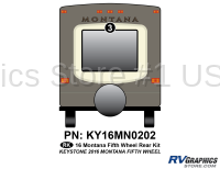1 Piece 2016 Montana Fifth Wheel Rear Graphics Kit