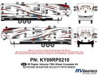 50 Piece 2009 Raptor Velocity Complete Graphics Kit