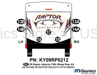 7 Piece 2009 Raptor Velocity Rear Graphics Kit