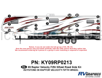 19 Piece 2009 Raptor Velocity Roadside Graphics Kit