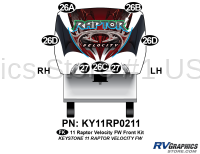 7 Piece 2011 Raptor Velocity FW Front Graphics Kit