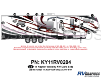24 Piece 2011 Raptor Velocity FW Curbside Graphics Kit
