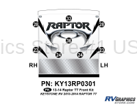 8 Piece 2013 Raptor TT Front Graphics Kit