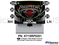 7 Piece 2015 Raptor FW Front Graphics Kit