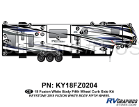 27 Piece 2018 Fuzion Fifth Wheel Whitebody Curbside Graphics Kit