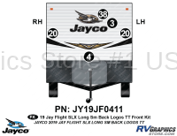 5 Piece 2019 Jay Flight SLX Long Travel Trailer Rear Window Front Graphics Kit
