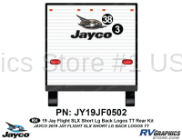 2 Piece 2019 Jay Flight SLX Short Travel Trailer Rear Graphics Kit