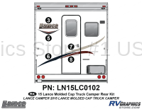 5 Piece 2015 Lance Camper Molded Cap  Rear Graphics Kit