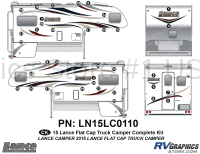 37 Piece 2015 Lance Camper Flat Cap Complete Graphics Kit