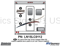 5 Piece 2015 Lance Camper Flat Cap  Rear Graphics Kit