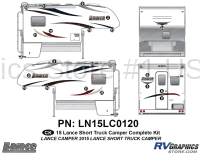 21 Piece 2015 Lance Short Camper Complete Graphics Kit