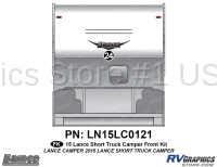 1 Piece 2015 Lance Short Camper Front Graphics Kit