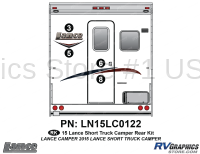 4 Piece 2015 Lance Short Camper Rear Graphics Kit
