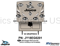 10 Piece 2018 Jayco Eagle FW Front Graphics Kit