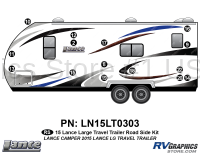 15 Piece 2015 Lance Lg Travel Trailer Roadside Graphics Kit