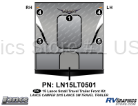 5 Piece 2015 Lance Small Travel Trailer Front Graphics Kit