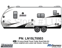9 Piece 2015 Lance Small Travel Trailer Roadside Graphics Kit