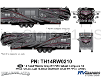 84 Piece 2014 Road Warrior FW-GRAY Complete Graphics Kit