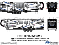 68 Piece 2015 Road Warrior FW Whitewall Complete Graphics Kit