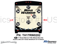 7 Piece 2017 Road Warrior FW Rear Graphics Kit