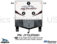 3 Piece 2012 Jayco Travel Trailer Front Graphics Kit