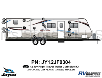 15 Piece 2012 Jayco Travel Trailer Curbside Graphics Kit