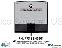 1 Piece 2019 Shockwave Small Travel Trailer Front Graphics Kit